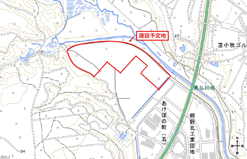 発電所の位置図(出所:石油資源開発)