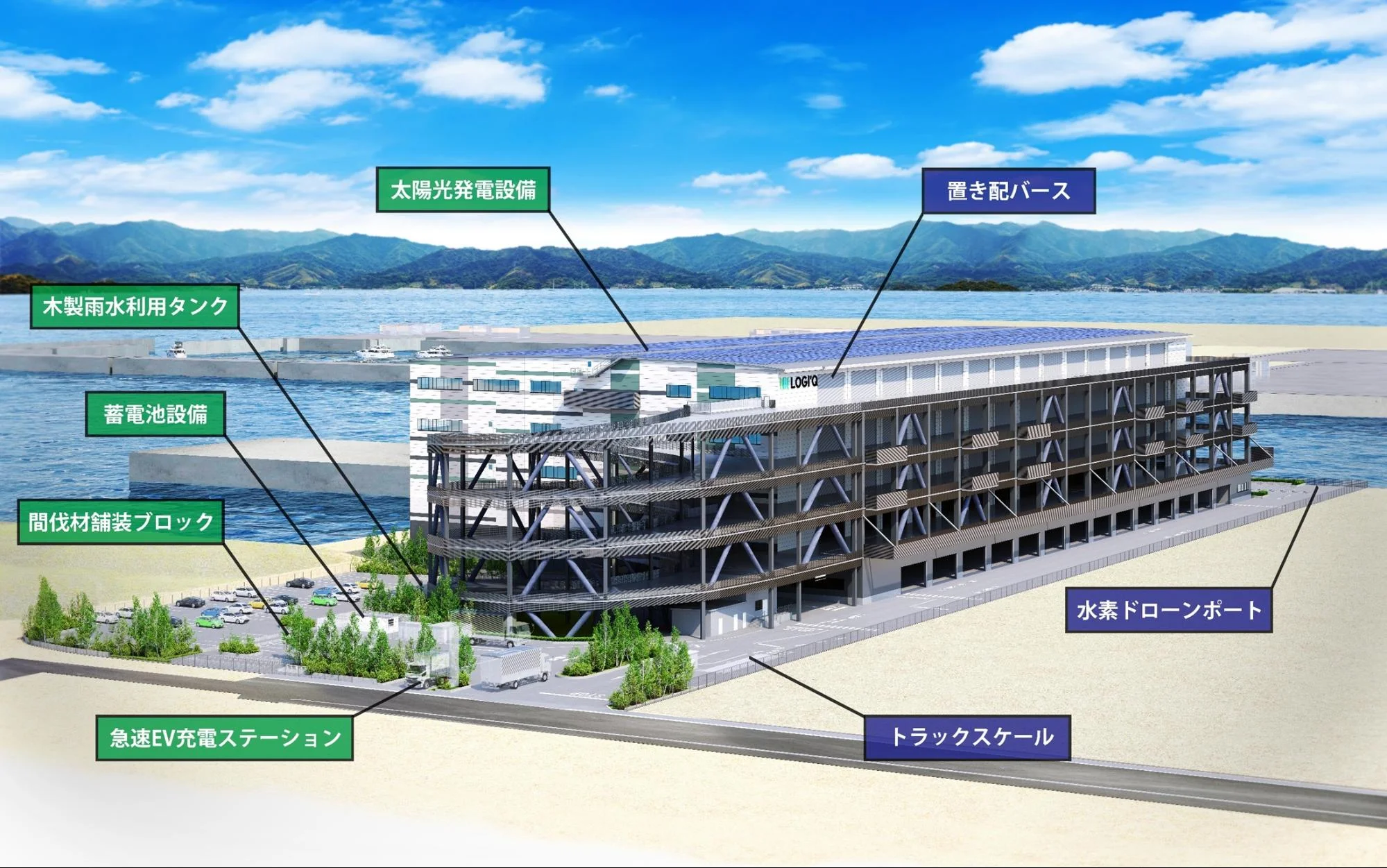 東急不、広島に再エネ100％運営の物流施設 蓄電池併設で自家消費率向上